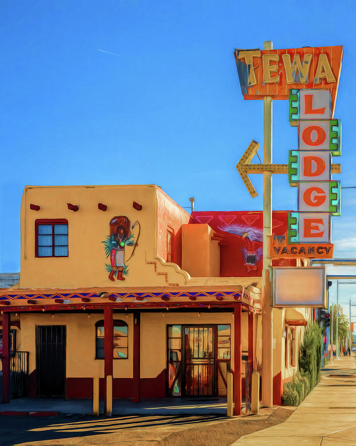 Route 66 - Tewa Lodge - Albuquerque Photograph by Susan Rissi Tregoning