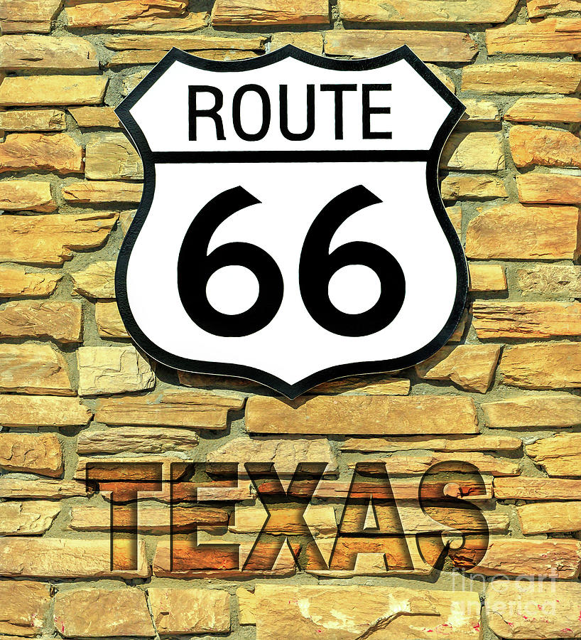 Route 66 Texas sign Photograph by Benny Marty