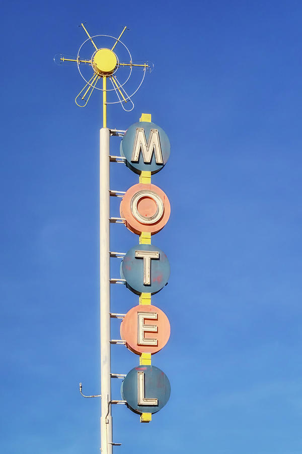 Route 66 - Vintage Motel Sign Photograph by Susan Rissi Tregoning