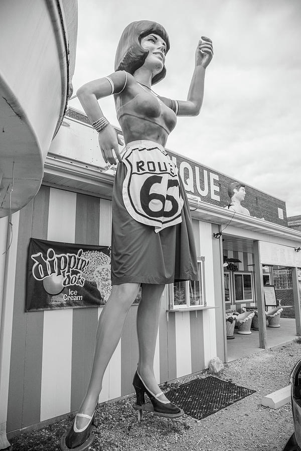 Route 66 Waitress at diner  Photograph by John McGraw