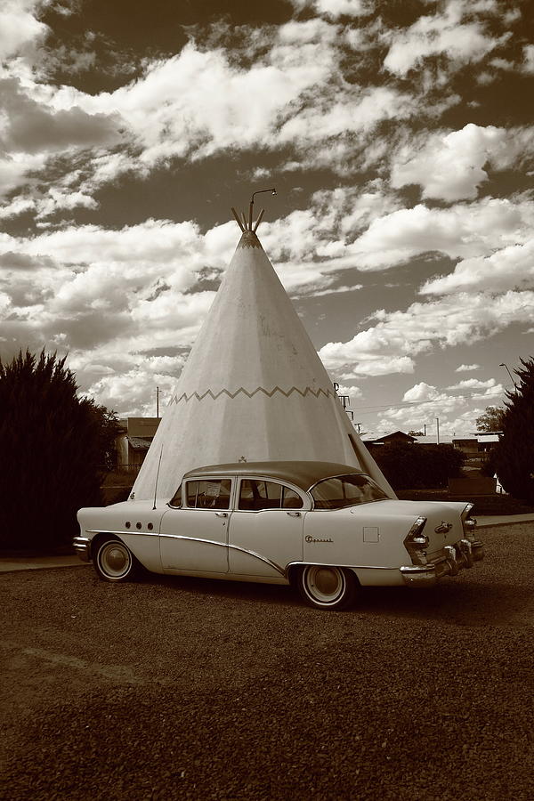Route 66 - Wigwam Motel 2008 #2 Sepia Photograph by Frank Romeo