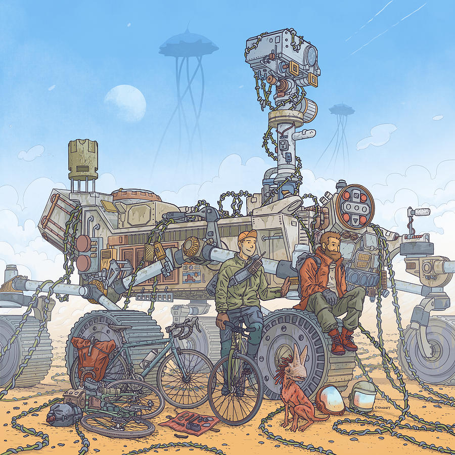 Rover Ruins Ride Digital Art by EvanArt - Evan Miller