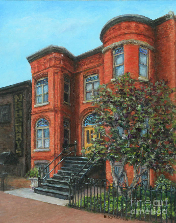 Row House Painting by Elizabeth Roskam