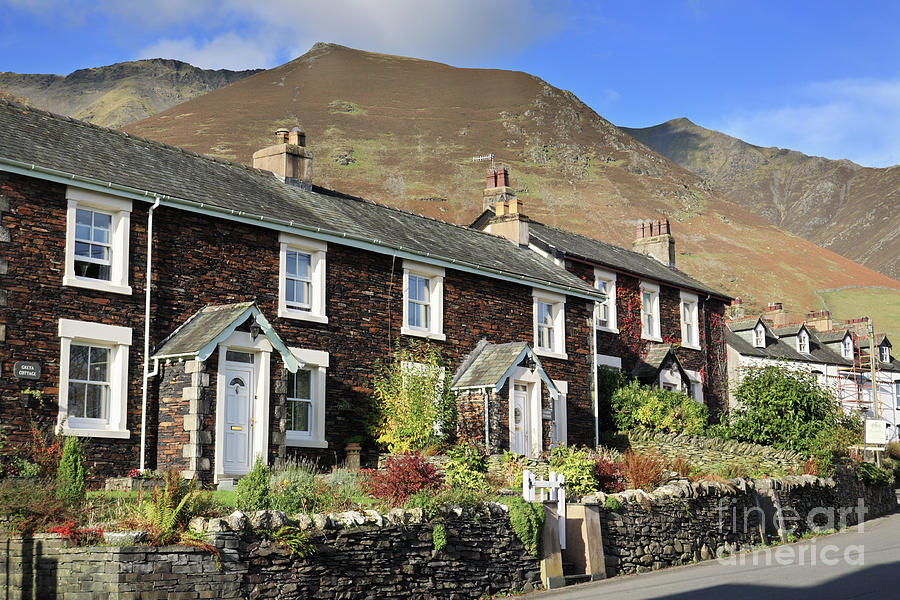 Row of cottages in Thelkeld Photograph by Bryan Attewell