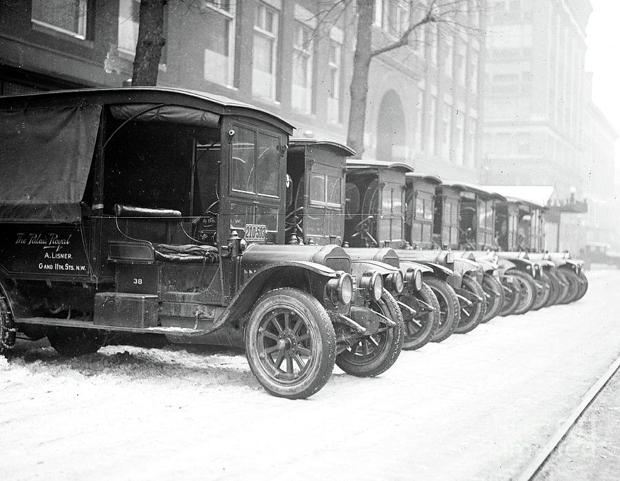 Row of Delivery Trucks, Washington DC, USA Photograph by Harris and Ewing