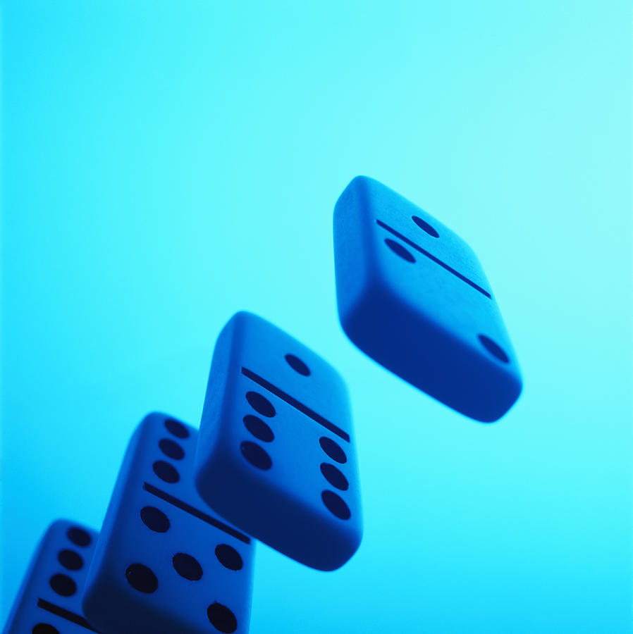Row of dice, low angle view Photograph by David De Lossy
