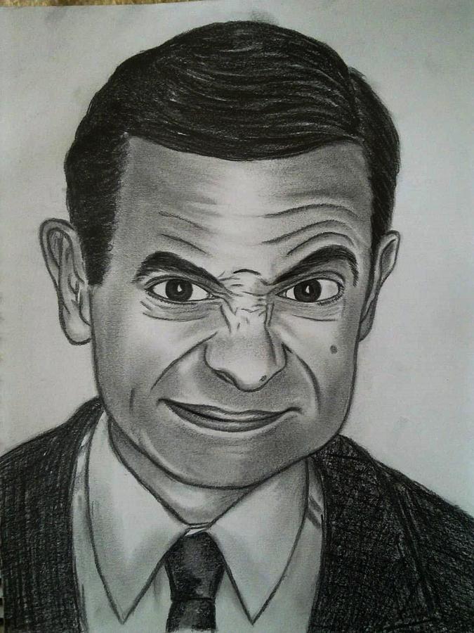 ArteSaswati - Pencil Sketch of Mr Bean (Rowan Atkinson)🤓 By me. . Mr Bean  has been a important part of my childhood. He is one of my favourite  character among all from