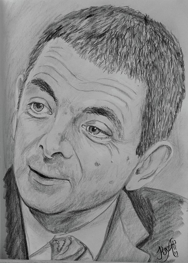 Rowan Atkinson Drawing by Jenny Scholten van Aschat - Pixels