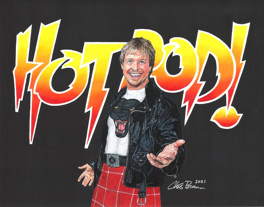 Rowdy Roddy Piper Drawing by Chris Brown