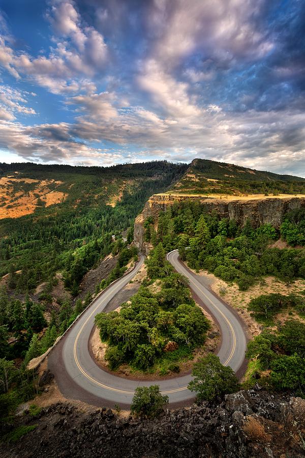 Rowena Crest Road Photograph by Tom Grubbe