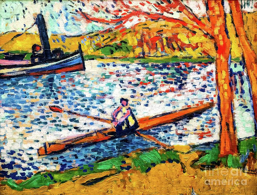 Rowing Boat at Chatou by Maurice de Vlaminck 1906 Painting by Maurice de Vlaminck