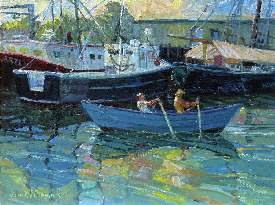 Rowing Smith Cove Painting by John McCormick