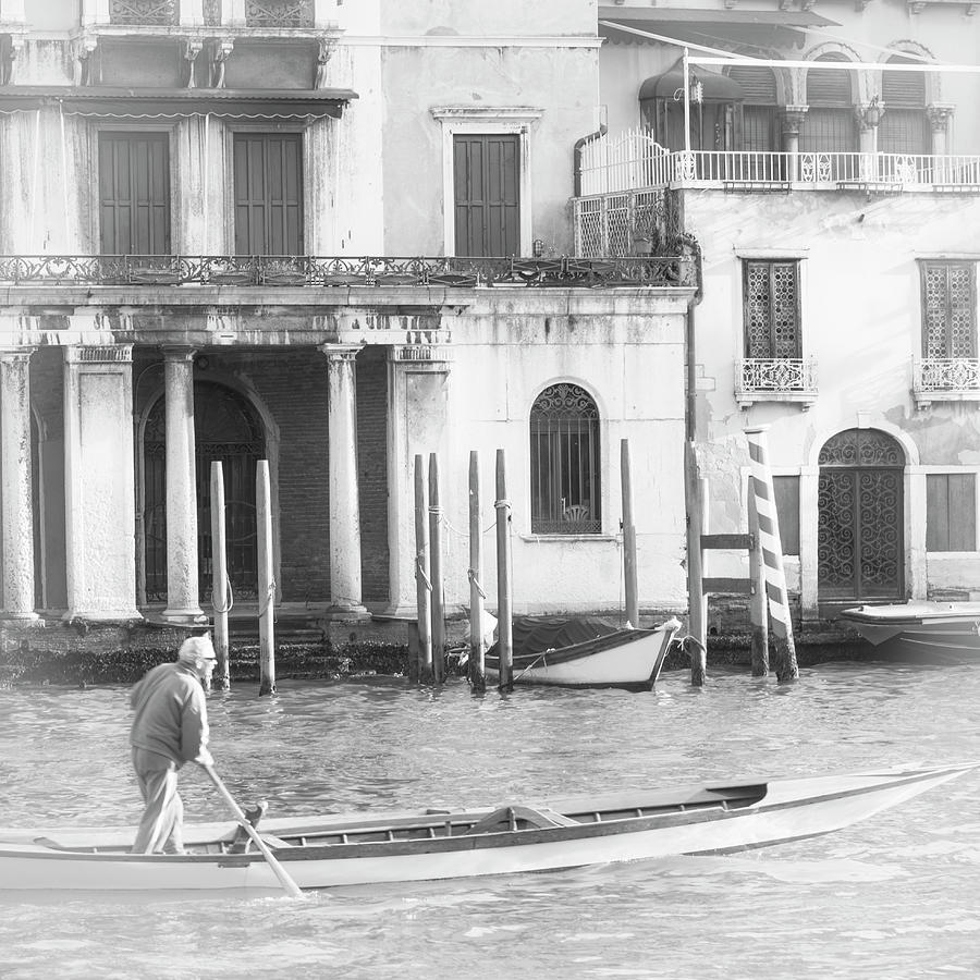 Rowing- Venice Style Photograph by Catherine Sullivan