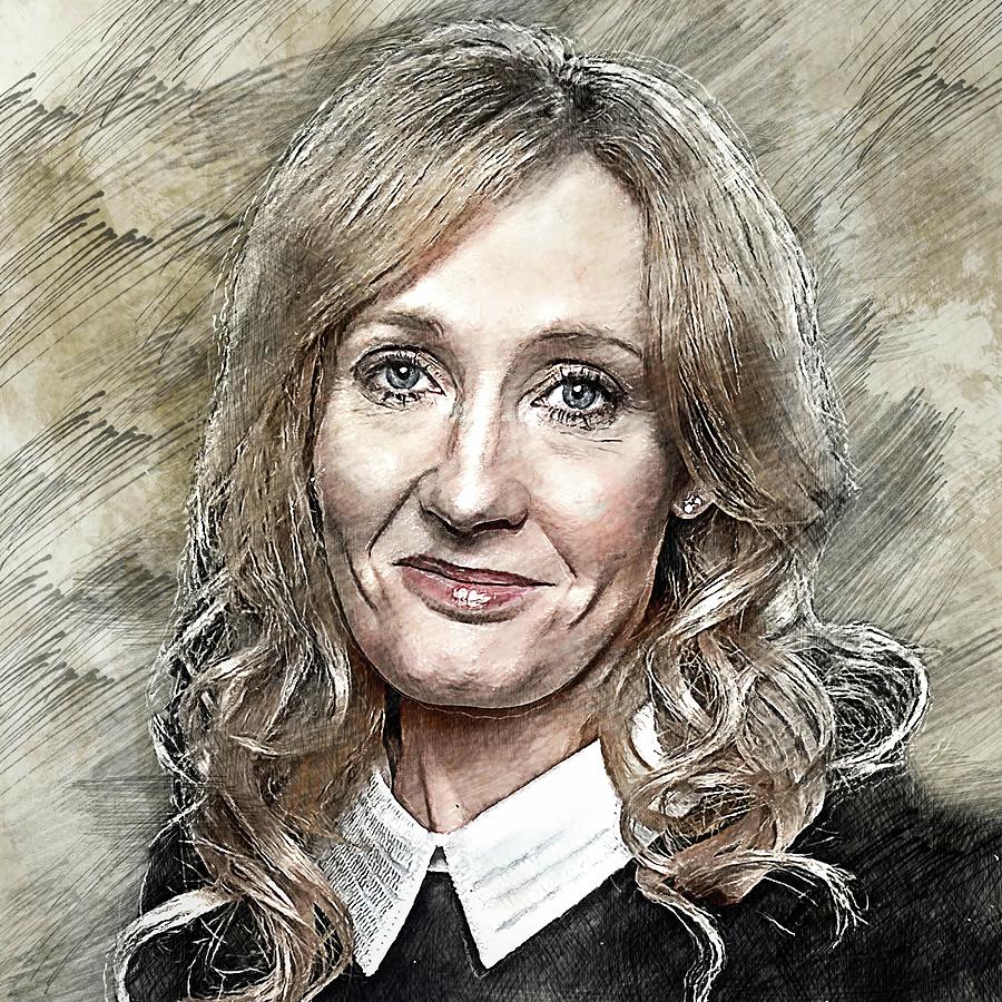 Rowling Jk Pencil Drawing Drawing by Bechtelar Natalia Pixels