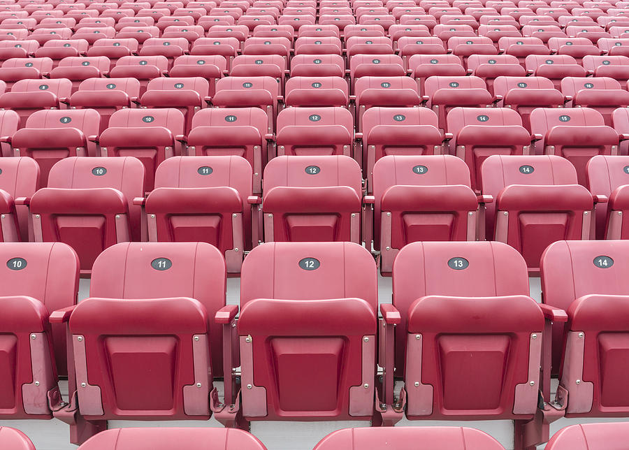 Rows of stadium seats Photograph by David Madison