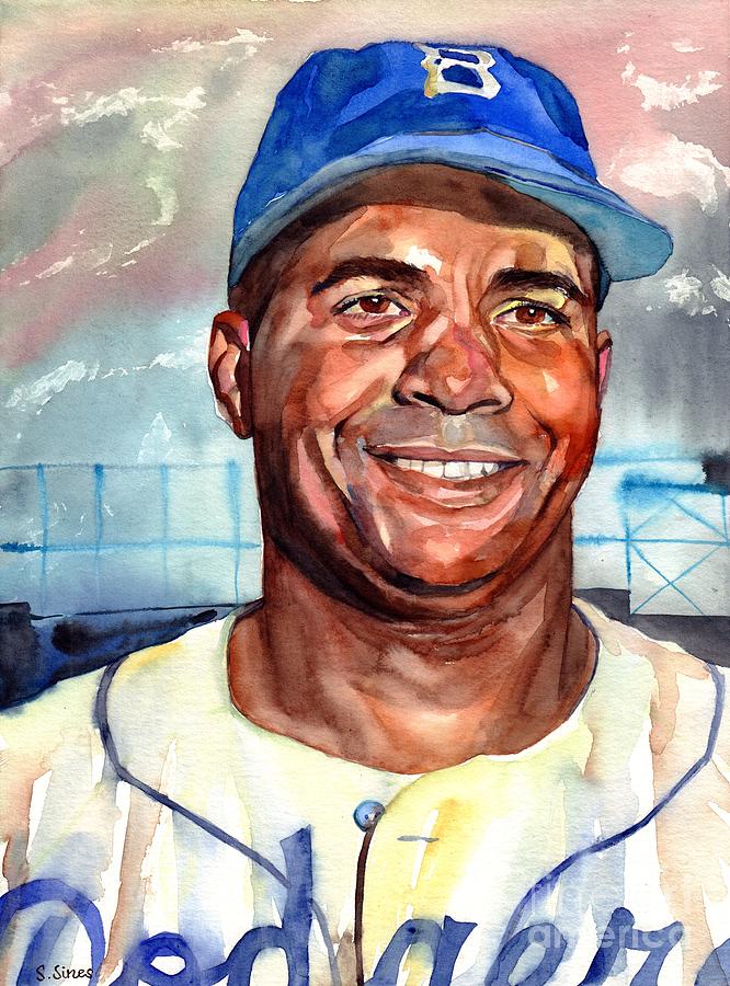 Major League Movie Painting - Roy Campanella Portrait by Suzann Sines