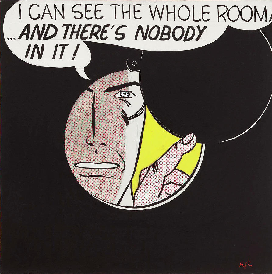 Roy Lichtenstein I Can See the Whole Room and Theres Nobody in it Mixed Media by Dan Hill Galleries