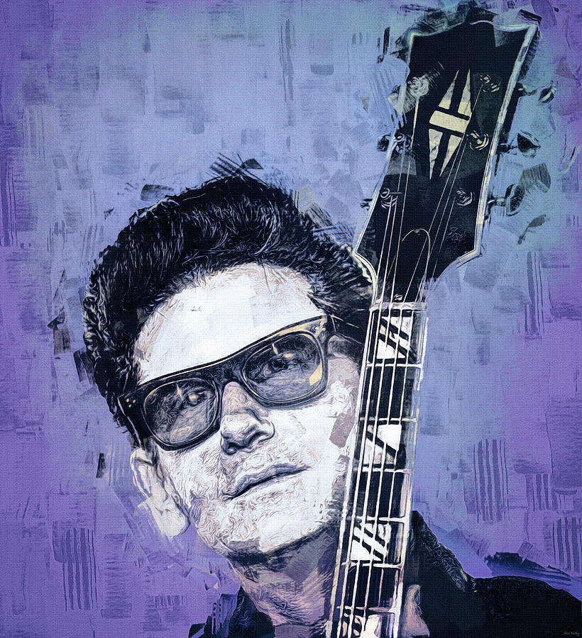 Bruce Springsteen Mixed Media - Roy Orbison The Caruso of Rock by Mal Bray
