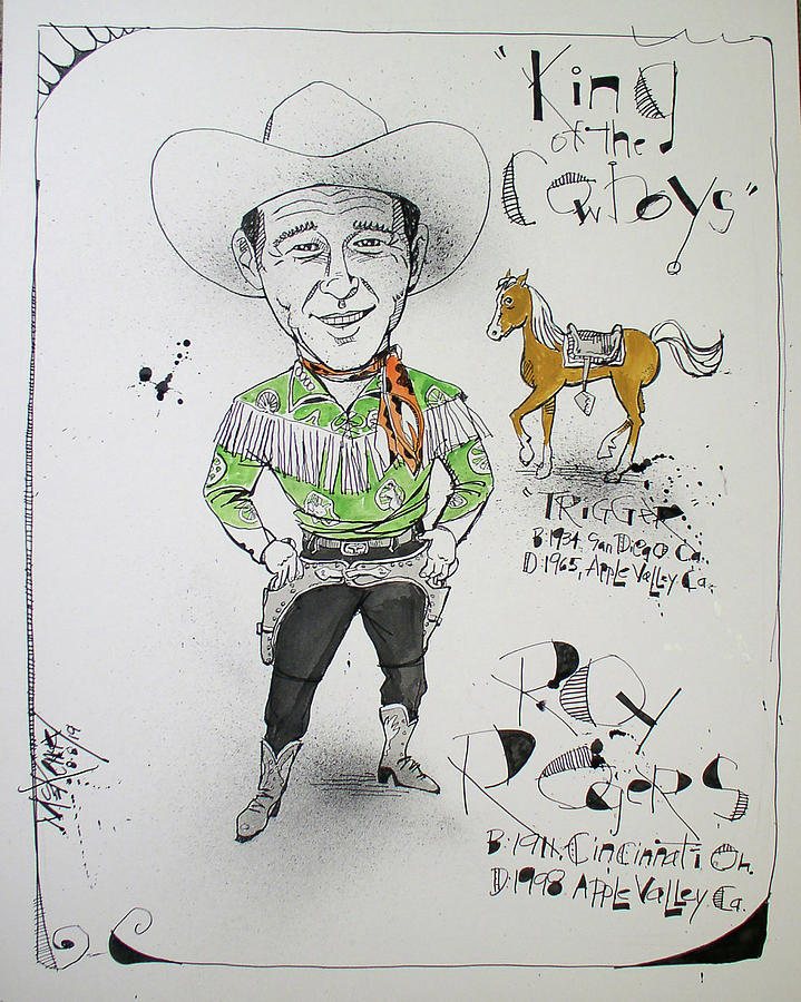 Roy Rogers Drawing by Phil Mckenney