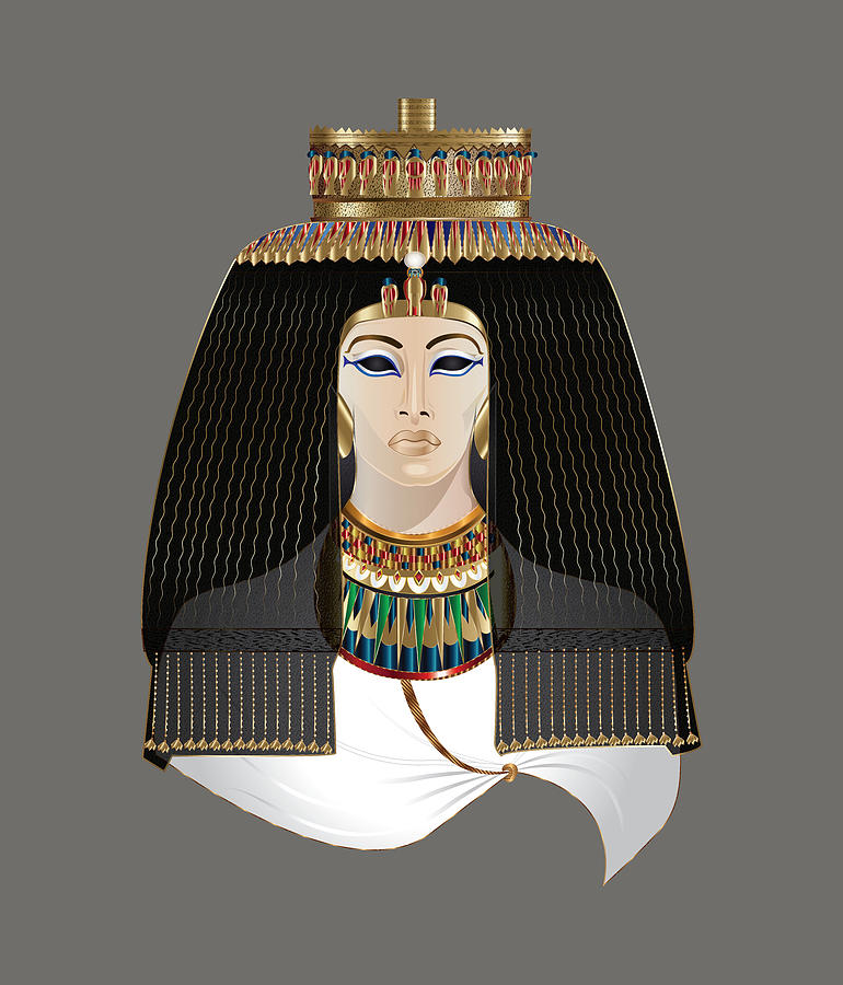 Royal Ahmose Nefertari Queen Digital Art by Naglaa Ali El Nhasse