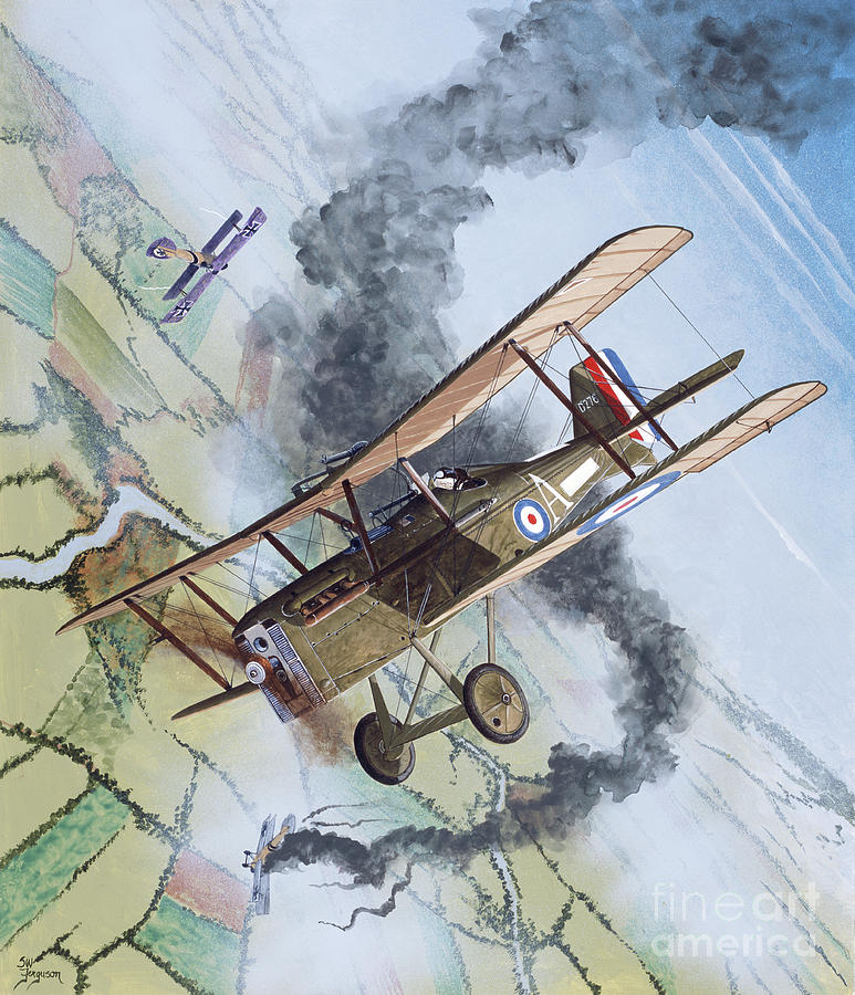Royal Aircraft Factory S.E.5a Painting by Steve Ferguson