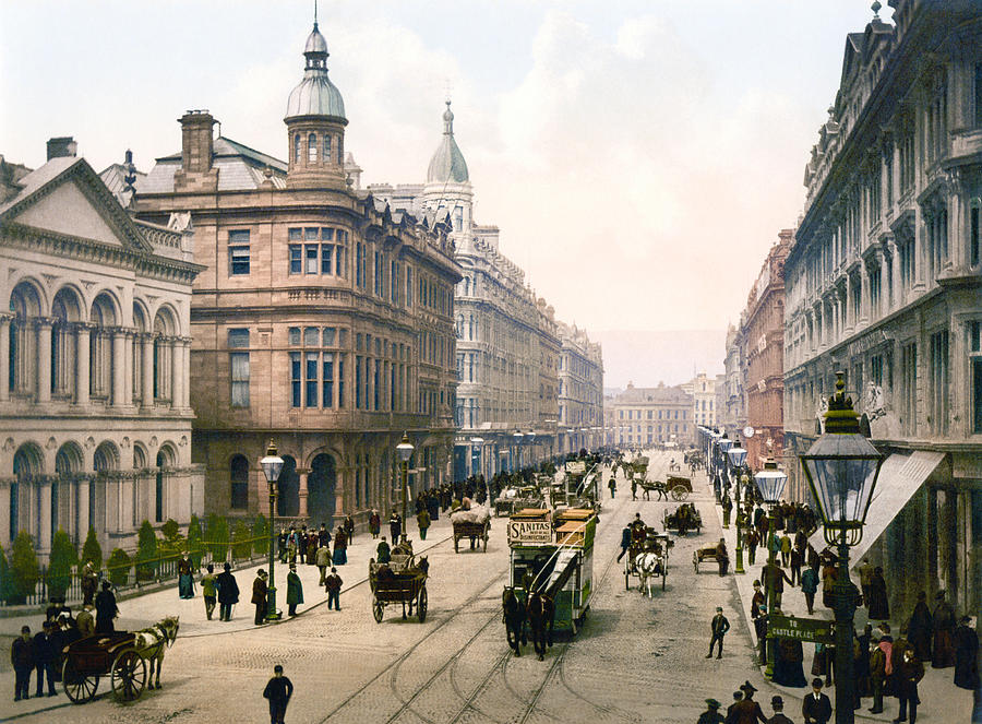 Royal Avenue - Belfast Ireland - Circa 1900 Photochrom Photograph by War Is Hell Store