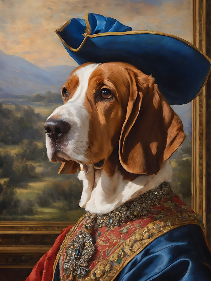 Royal Beagle I Regal Dog Portrait by Ai Artistry