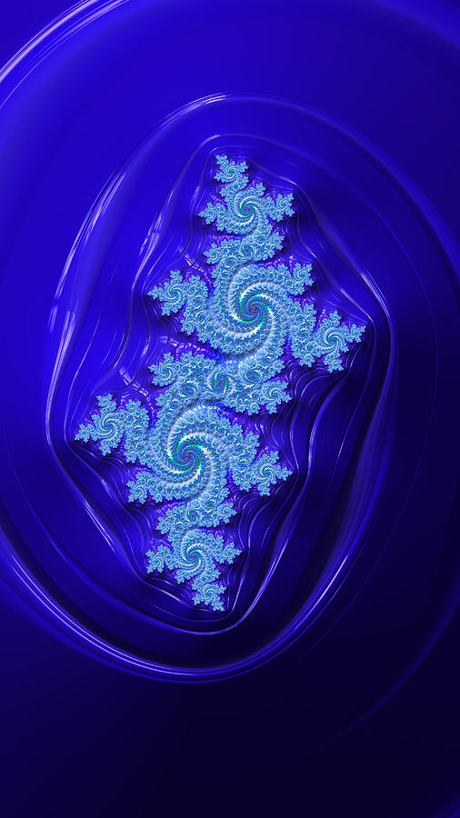 Royal Blue Dynasy Fractal  Digital Art by Shelli Fitzpatrick