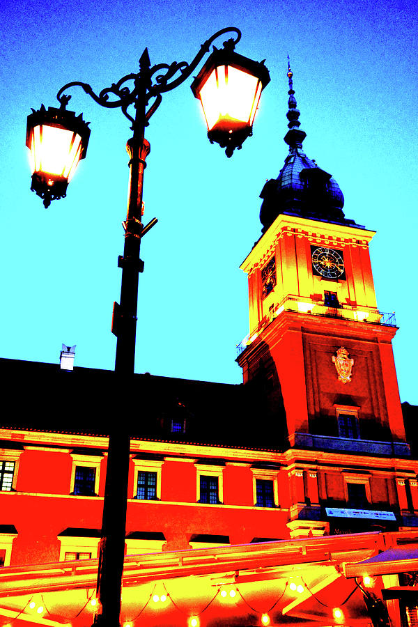 Royal Castle And Lantern In Warsaw, Poland 2 Photograph by John Siest