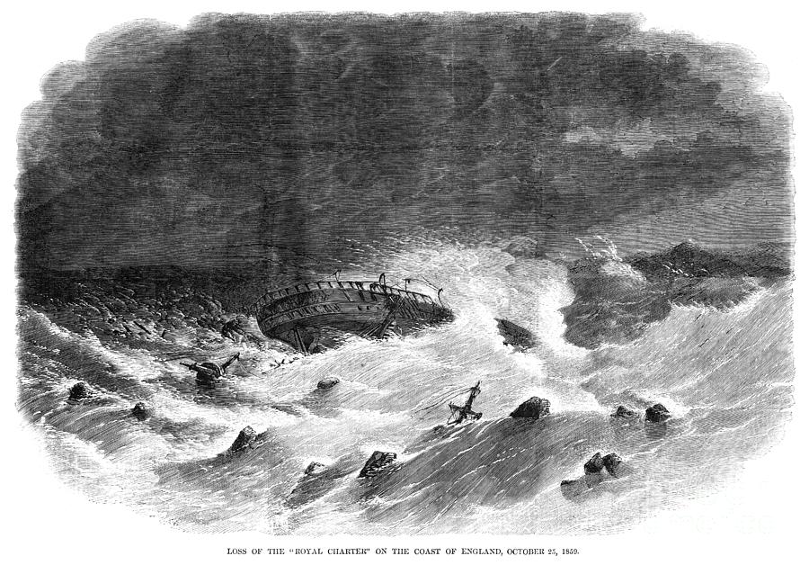 Royal Charter Shipwreck, 1859 Drawing by Engraving
