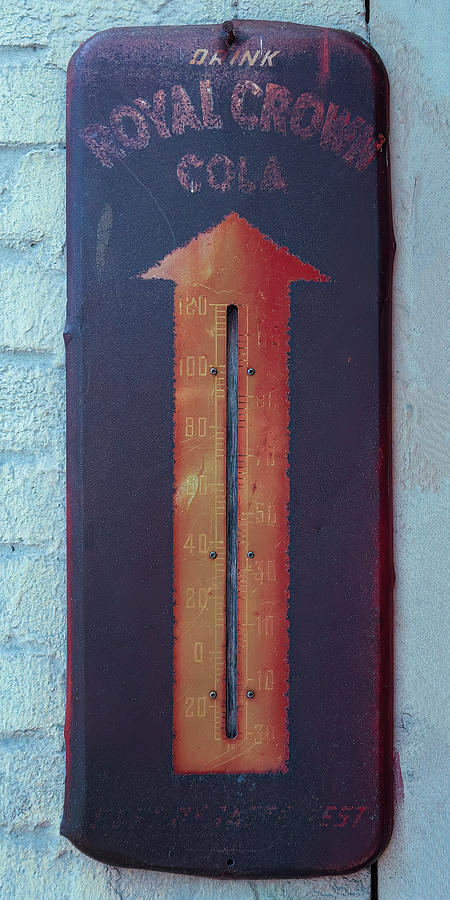 Man Cave Sign Photograph - Royal Crown advertising thermometer by Flees Photos