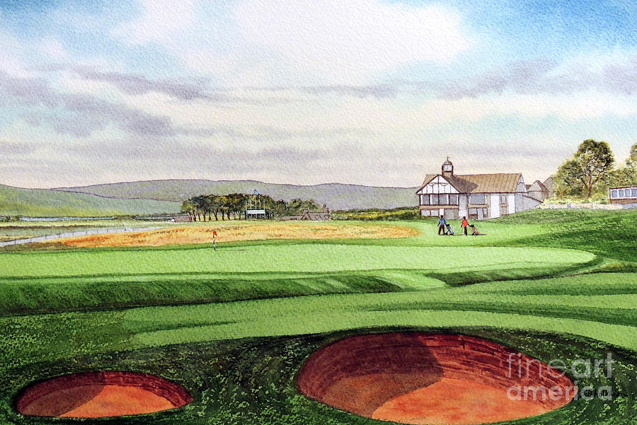 Royal Dornoch Golf Course 18th Hole Painting