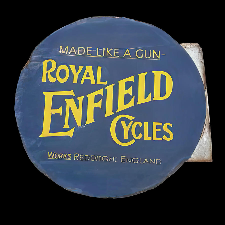 Royal Enfield Motorcycles Vintage flange sign Photograph by Flees Photos