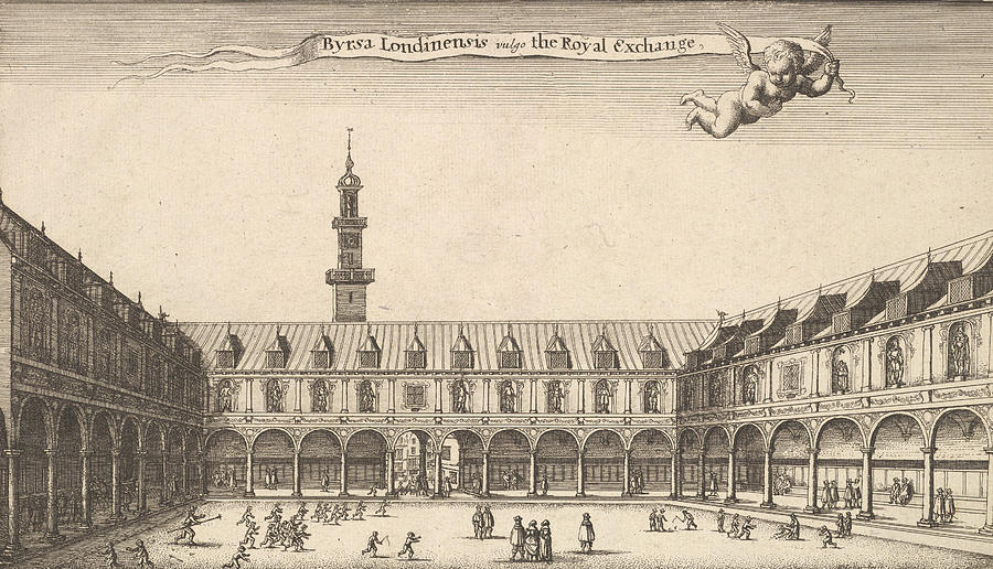 Royal Exchange Relief by Wenceslaus Hollar