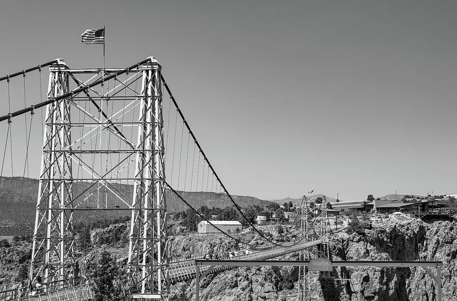Royal Gorge Bridge Black And White Photograph by Dan Sproul