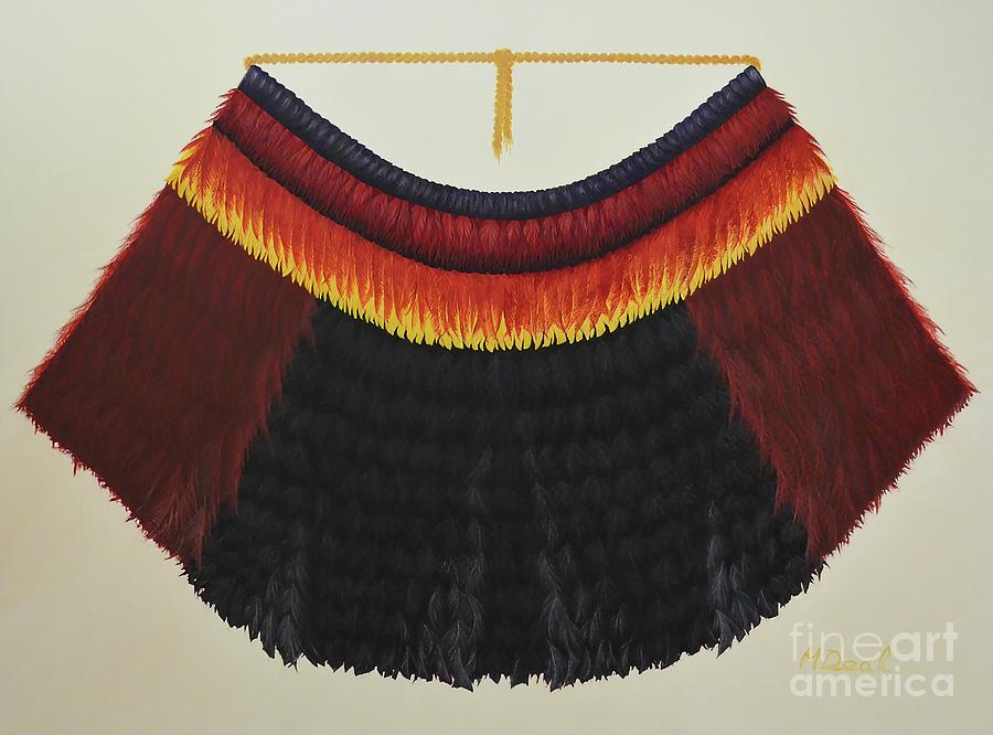 Royal Hawaiian Feather Cape Painting by Mary Deal