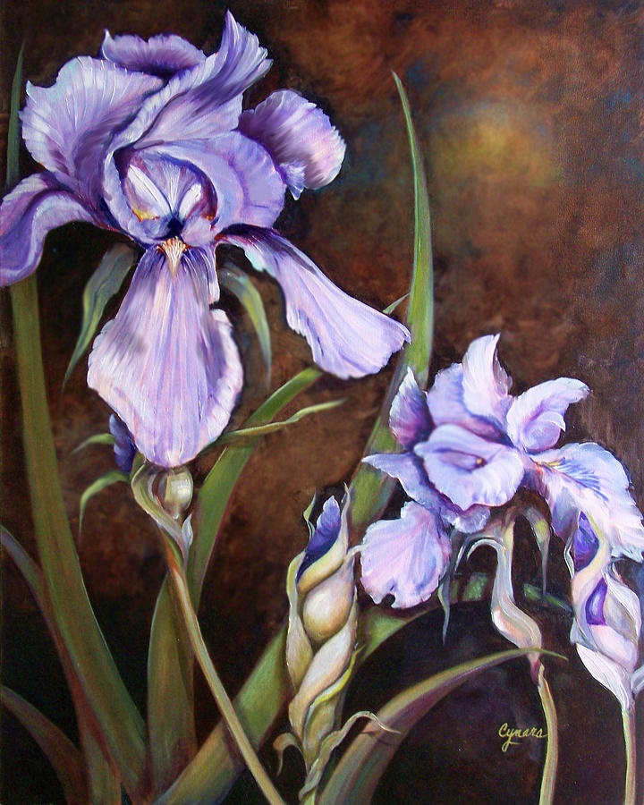 Royal Iris Dawn Painting by Cynara Shelton