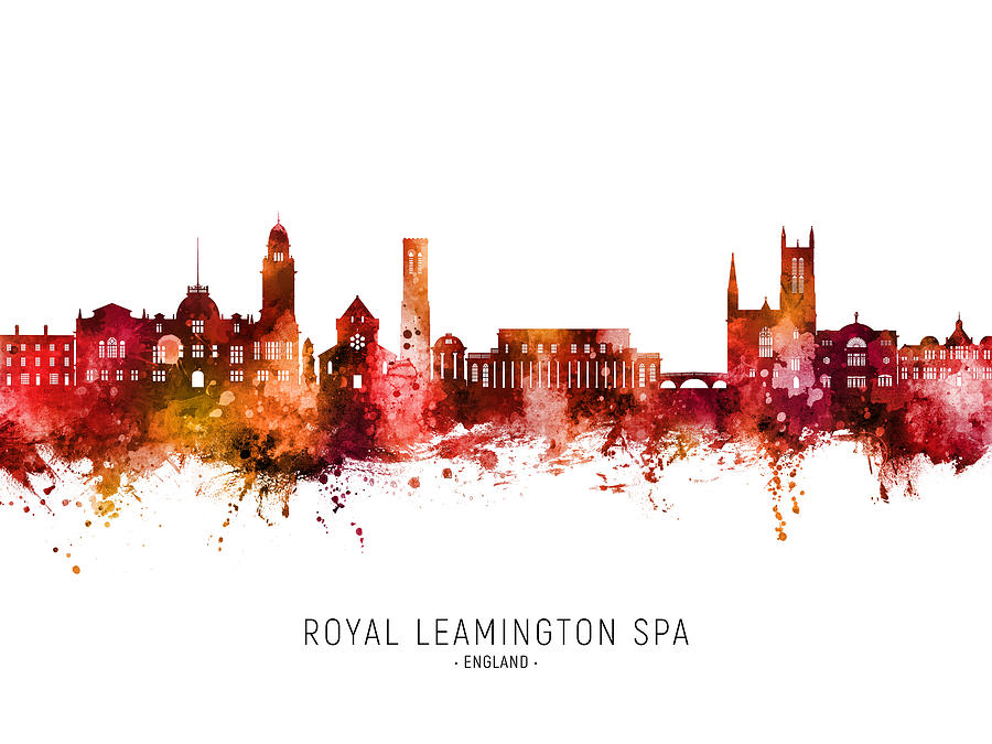 Royal Leamington Spa England Skyline #67 Digital Art by Michael Tompsett