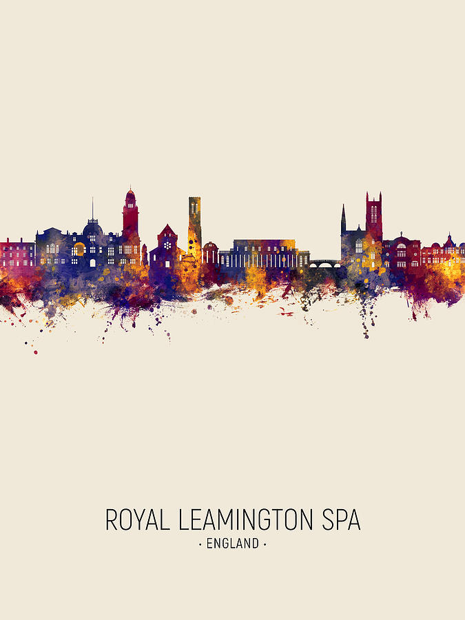 Royal Leamington Spa England Skyline #80 Digital Art by Michael Tompsett
