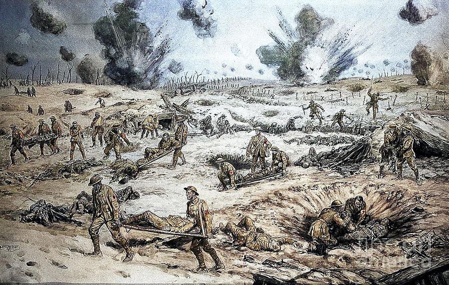 Royal Medical Army Corps, World War I, 1917 Photograph by Science Source Royal Medical Army Corps, World War I, 1917 Photograph by Science Source