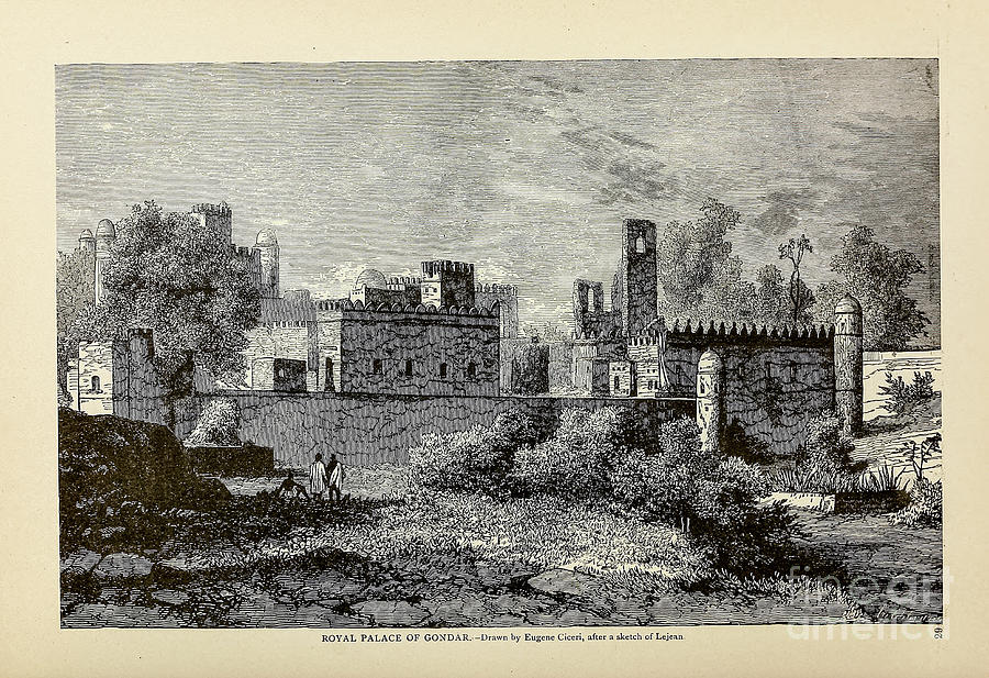 Royal Palace of Gondar, Ethiopia n5 Drawing by Historic Illustrations ...