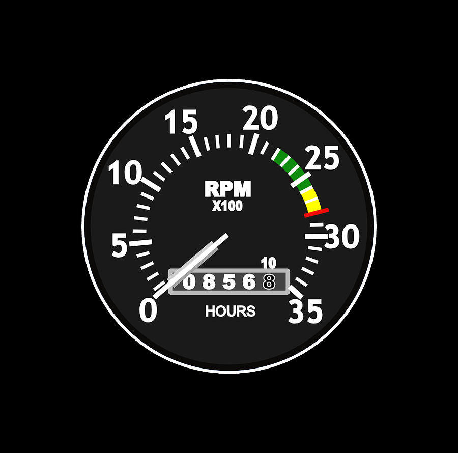 Rpm Dash Clock. Digital Art by Tom Hill | Fine Art America