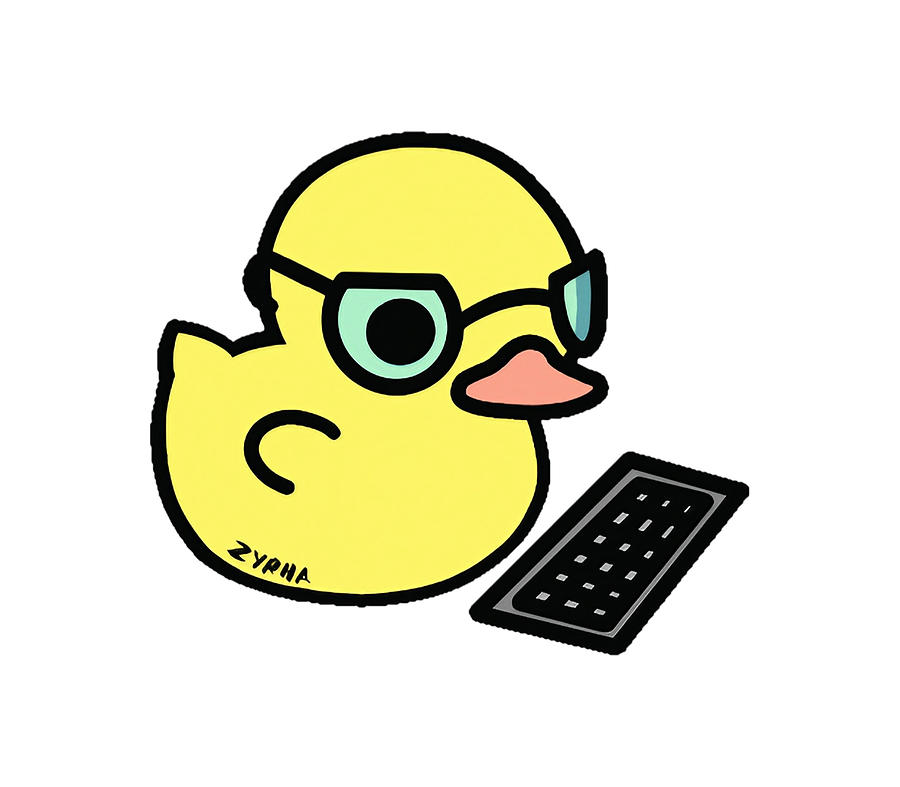 Rubber Ducky Genius Digital Art by Stickers' House Fine Art America