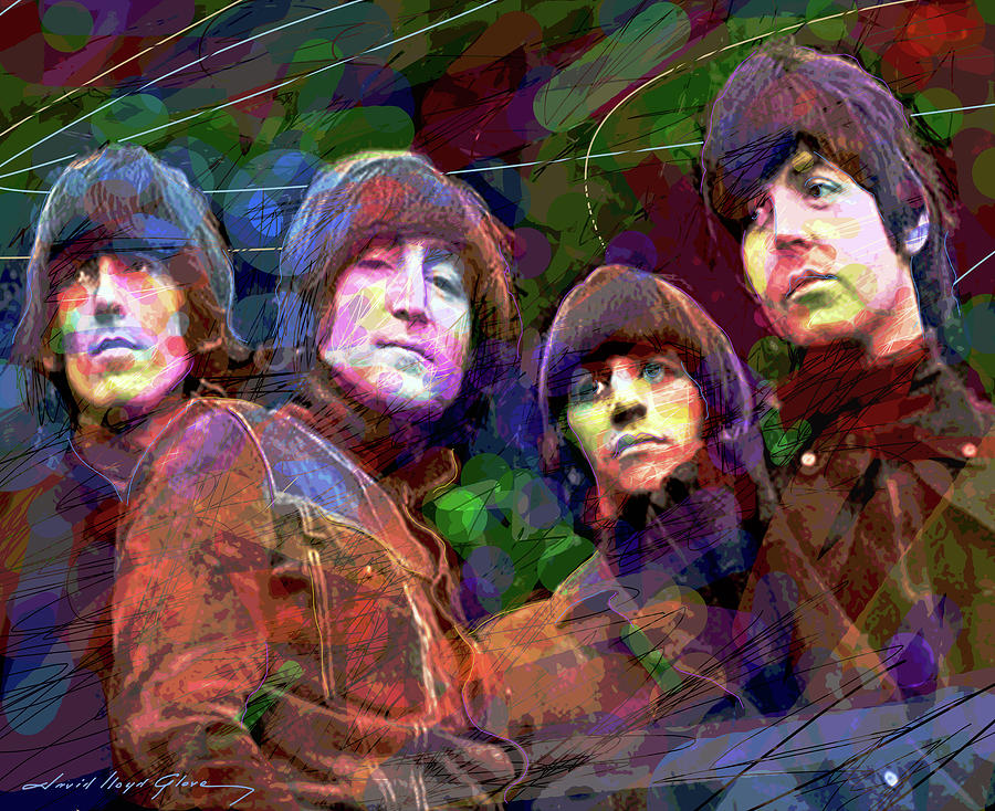 The Beatles Painting - Rubber Soul The Beatles by David Lloyd Glover