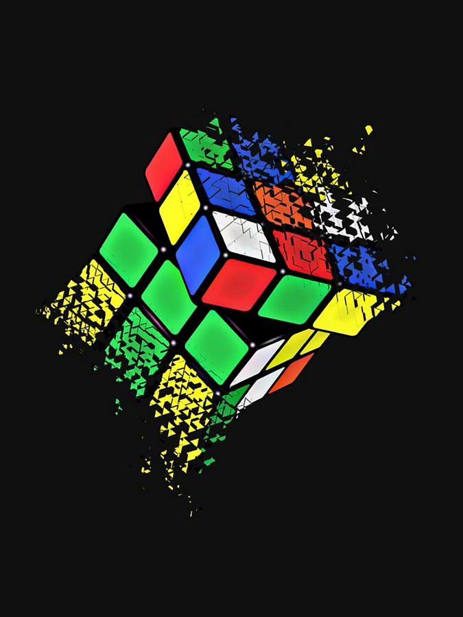 Rubik's cube Digital Art by Mopssy Stopsy