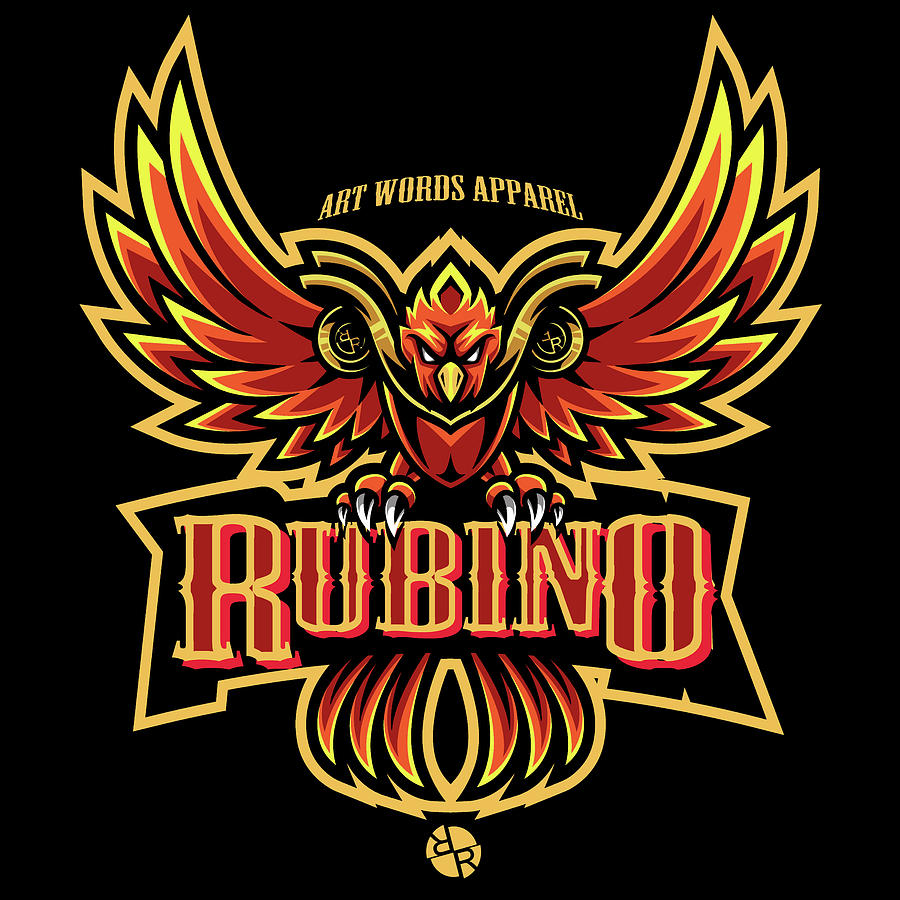 Rubino Brand Fire Bird Painting by Tony Rubino