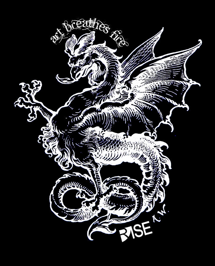 Rubino Brand Logo T-Shirt T Shirt Tee Tees Dragon Painting by Tony Rubino