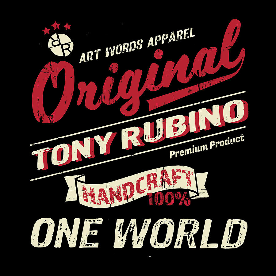Rubino Brand Logo T-Shirt T Shirt Tee Tees Original Retro Painting by Tony Rubino