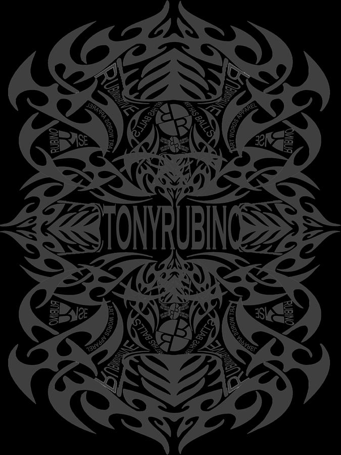 Rubino Brand Logo T-Shirt T Shirt Tee Tees Tribal Tat Painting by Tony Rubino