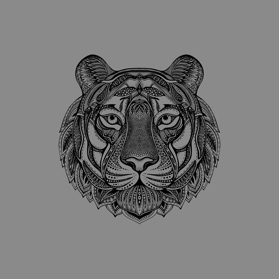 Rubino Spirit Cat Tiger Lion Tee Tees T-Shirt T Shirt Bengal Painting by Tony Rubino